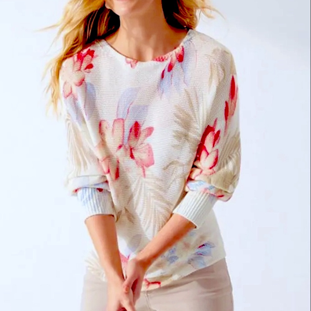 Tommy Bahama Delicate Flora Dolman Sweater